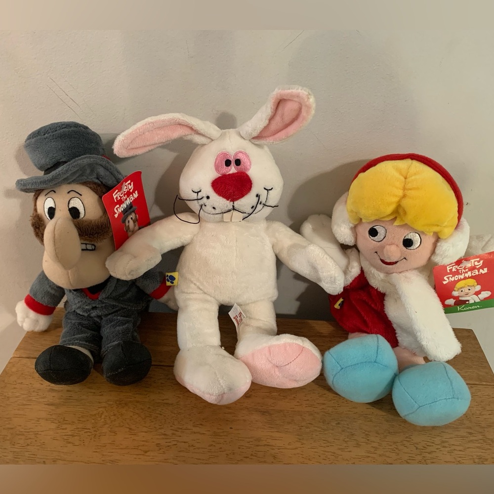 Build a Bear Frosty the Snowman Plush Set Hocus Pocus Rabbit Karen Prof Hinkle